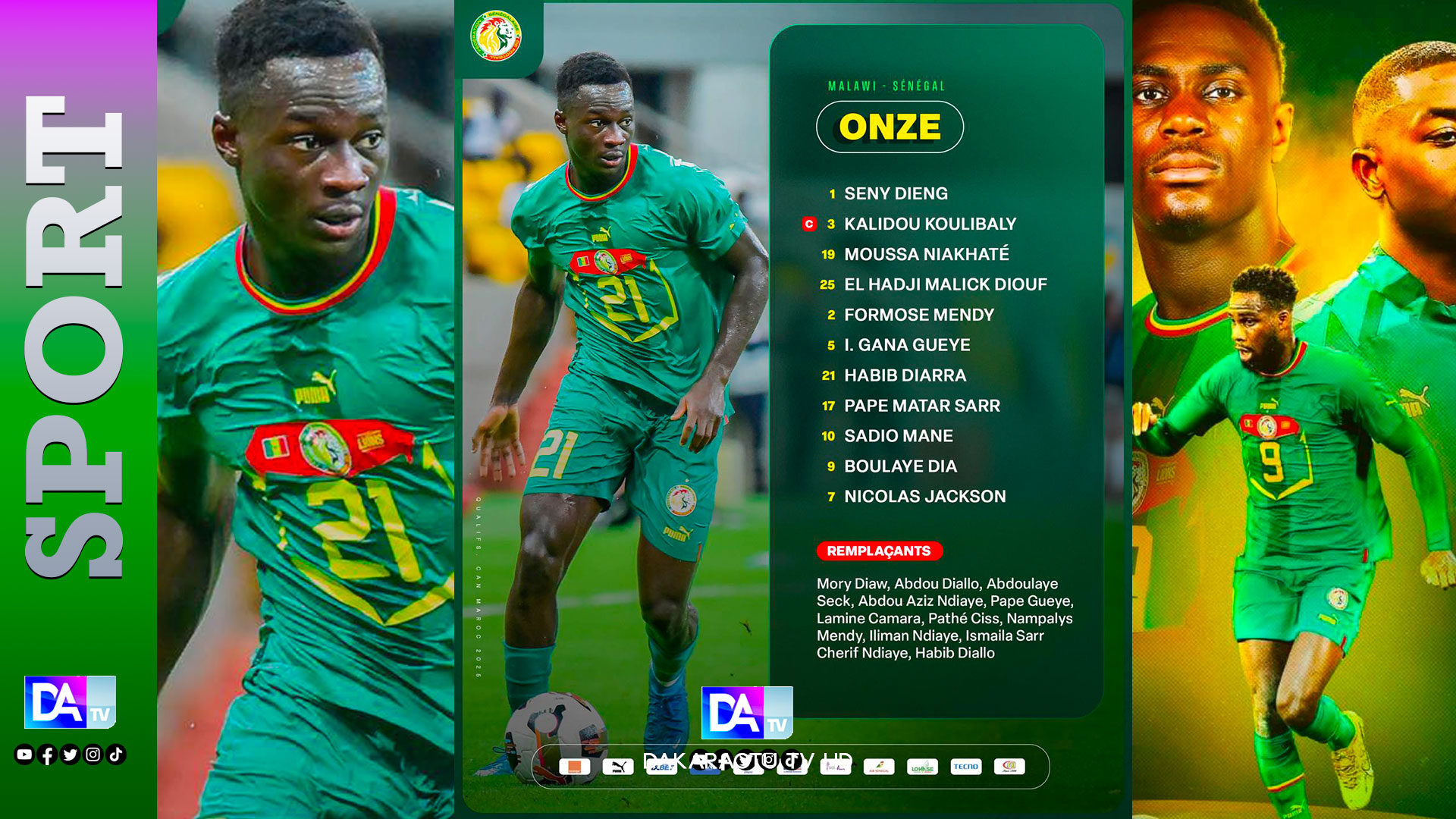 Pape Thiaw dévoile son onze de départ pour le match retour contre le Malawi