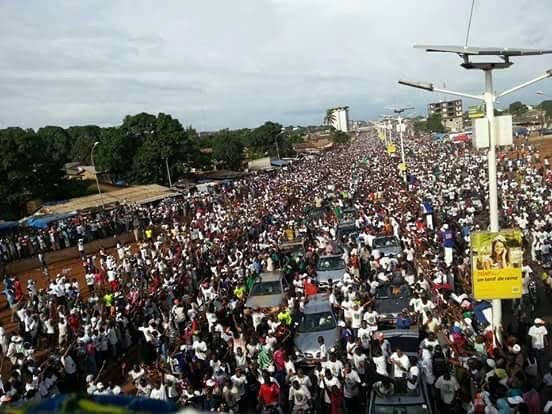 Les images du grand meeting de Cellou Dallein Diallo au Palais du Peuple de Conakry en Guinée