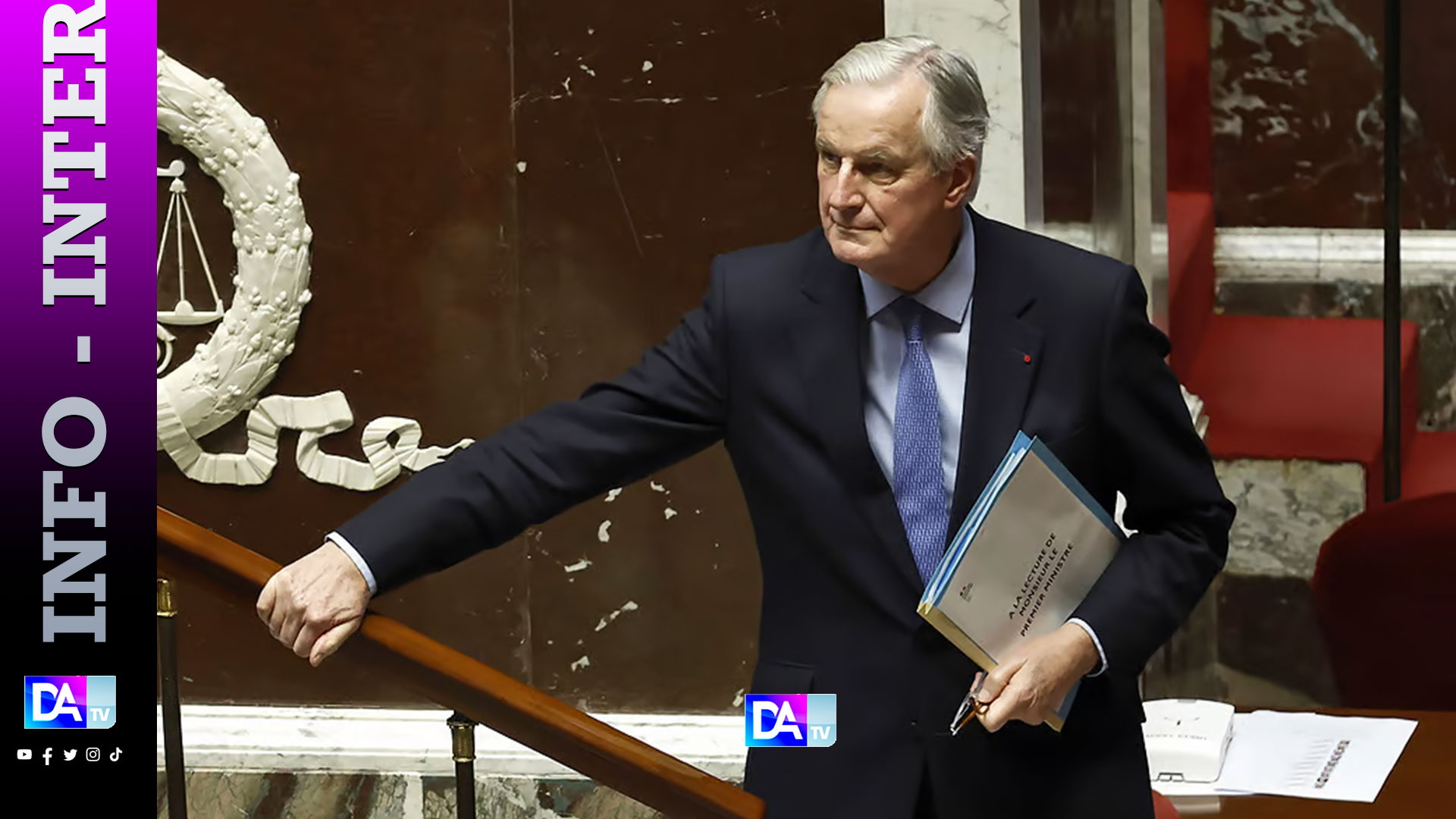 France: Macron "a pris acte" de la démission du Premier ministre Michel Barnier (Elysée)