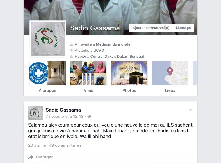 Abdourahmane Mendy, Sadio Gassama, Abu Jafar Diop, Abu Khalid, Zaïd Bâ etc... : Ces sénégalais reconvertis en Djihadistes