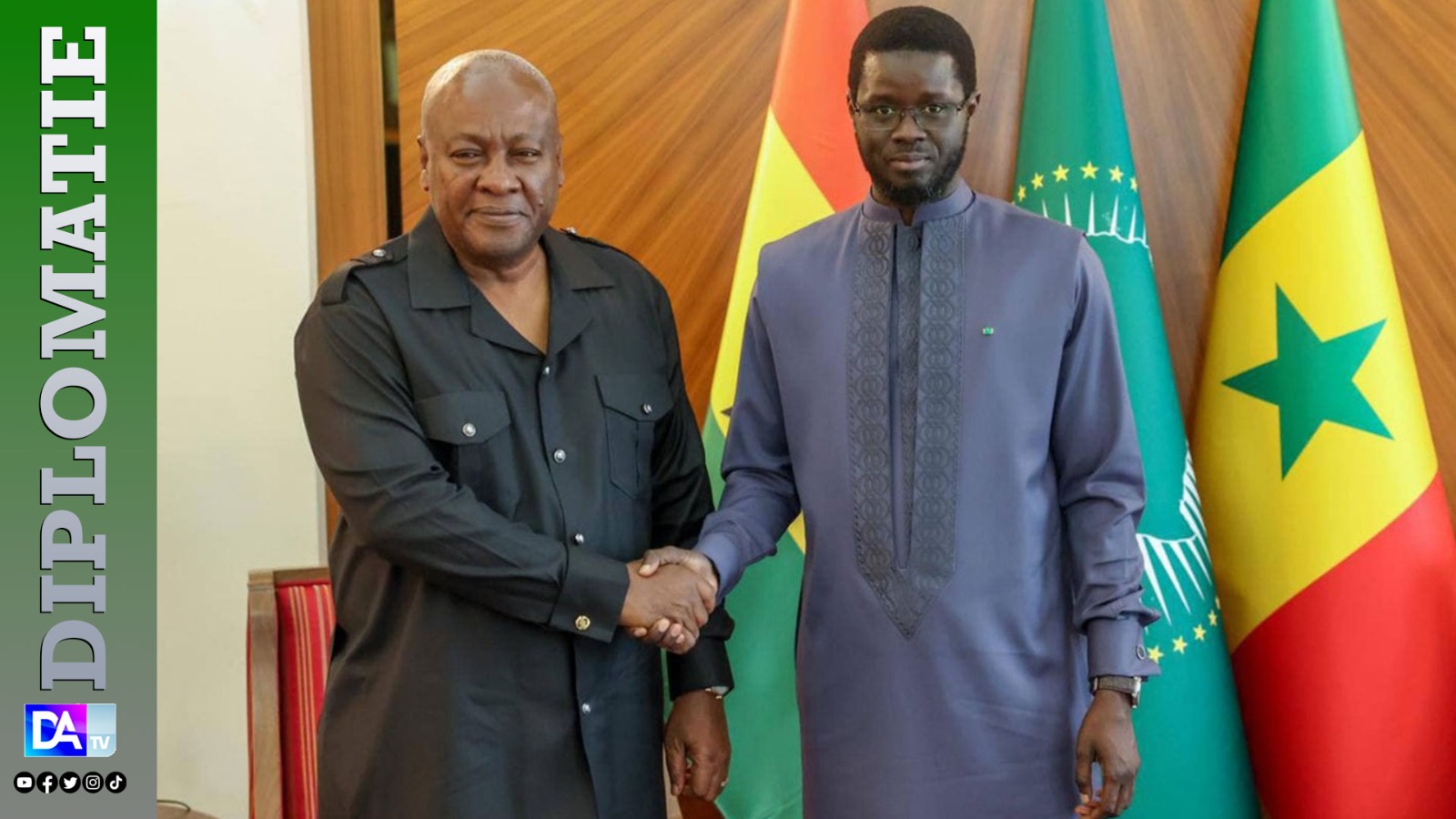 Bassirou Diomaye Faye reçoit son homologue John Dramani Mahama: consolider la paix et la stabilité au Sahel et au sein de la CEDEAO au cœur des échanges