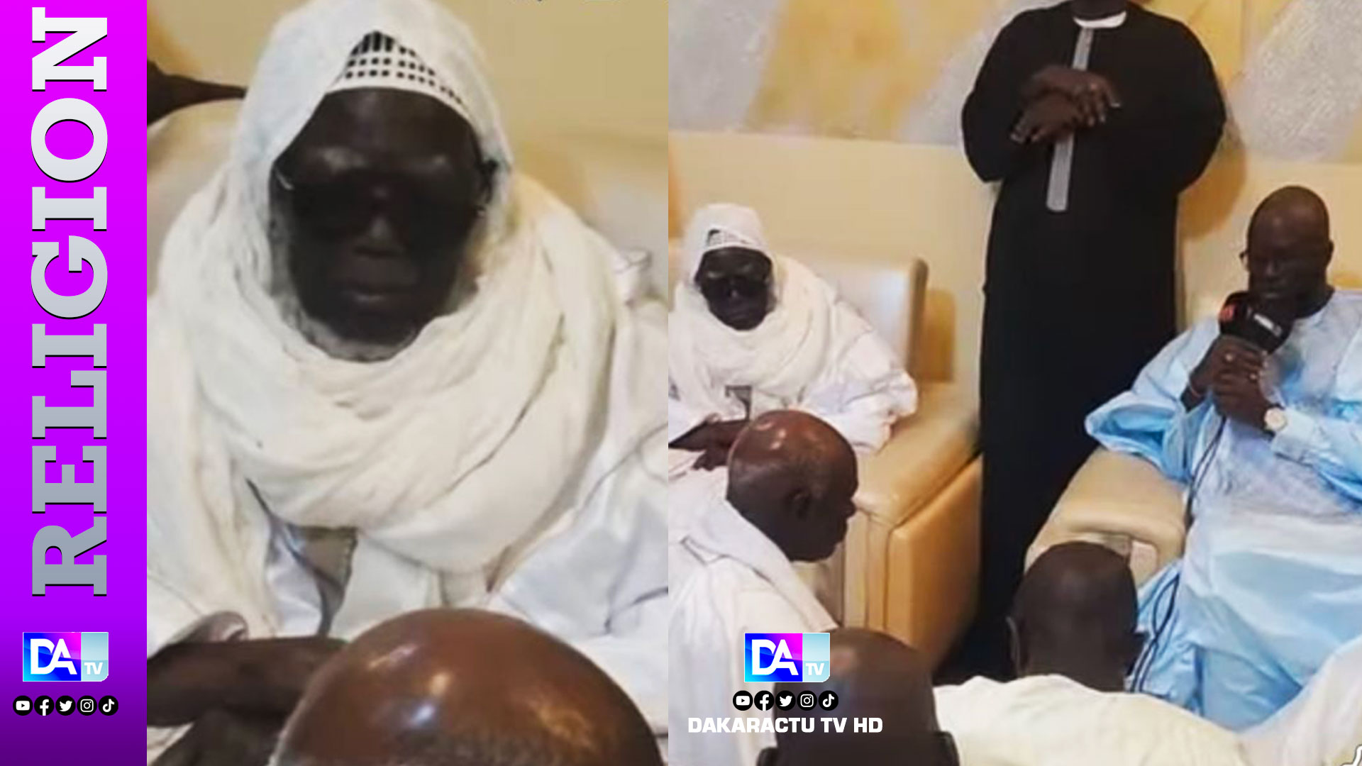 Porokhane : Le président de l’Assemblée nationale, El Hadj Malick Ndiaye, reçu par Serigne Mountakha Bassirou Mbacké