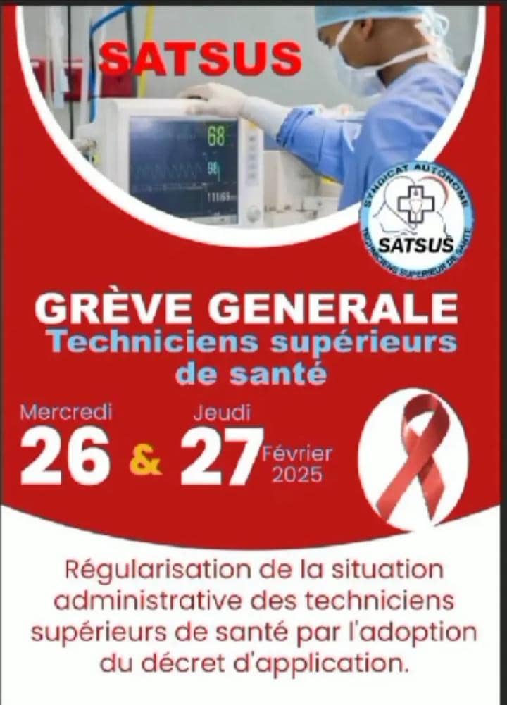 Thiès : Grève générale des techniciens supérieurs de santé les 26 et 27 février 2025