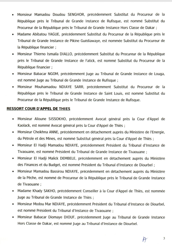 Conseil Supérieur de la Magistrature : Vague de nominations à la Cour suprême, à l’administration centrale et dans les juridictions régionales