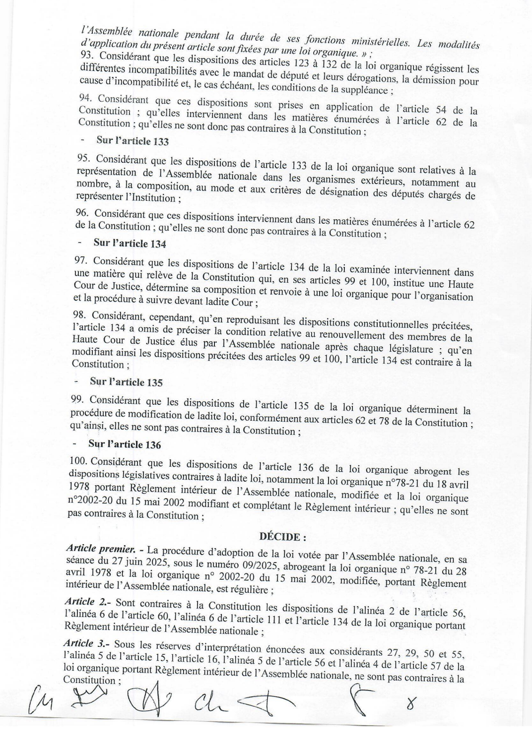 Convocation des magistrats à l’Assemblée nationale : Le Conseil Constitutionnel a tranché ! Convocation des magistrats à l’Assemblée nationale : Le Conseil Constitutionnel a tranché !