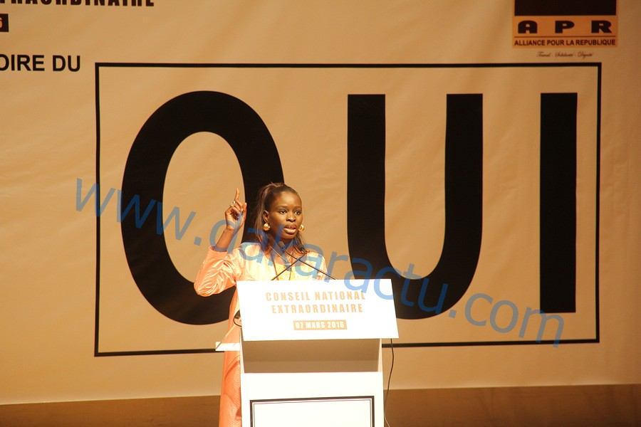 Thérèse Faye au  Conseil national extraordinaire de l'APR : « Ce référendum permettra une nouvelle vie et une forte démocratie à notre pays »