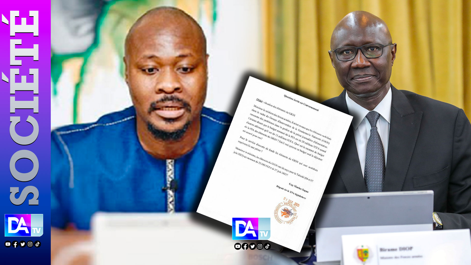 Sénégal : le député Guy Marius Sagna interpelle le ministre des Forces armées sur la gestion des primes du GIGN
