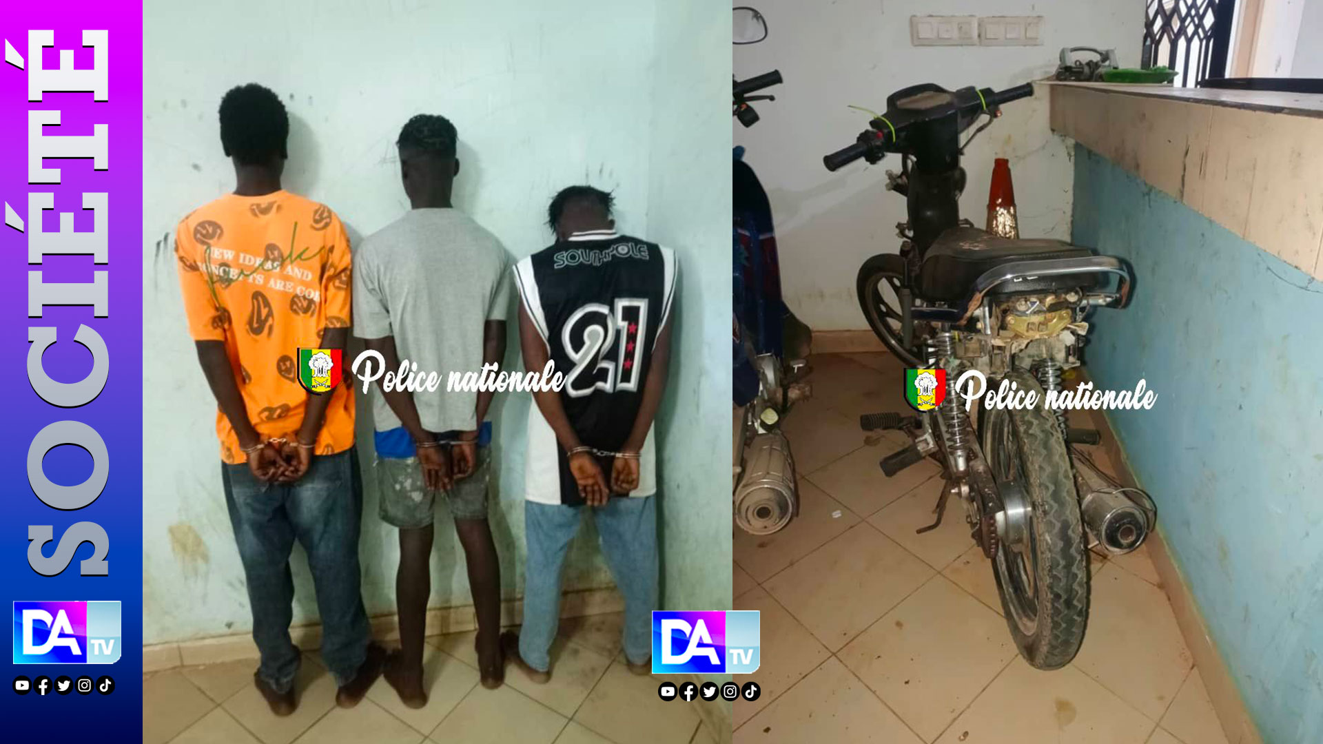 Moto volée, malfaiteurs piégés : la police de Jaxaay-Parcelles Assainies-Niacourab met fin à un réseau nocturne