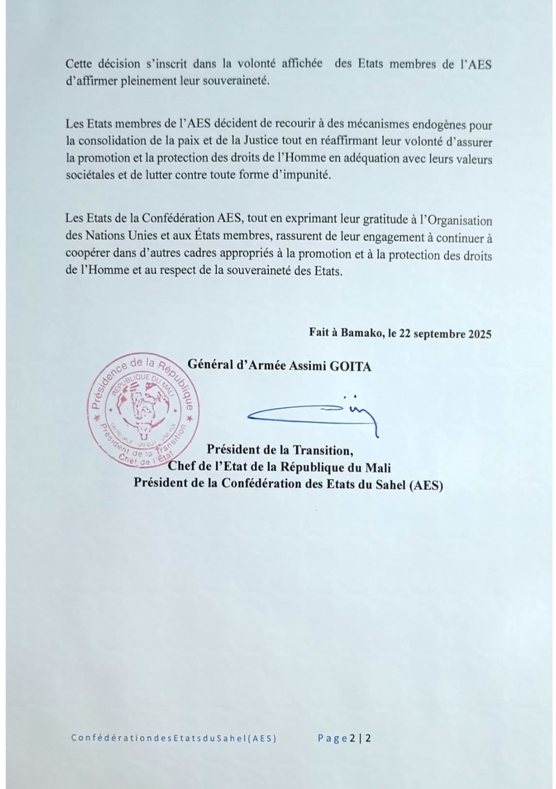 CPI : La Confédération des États du Sahel (AES) se retire de la haute juridiction internationale