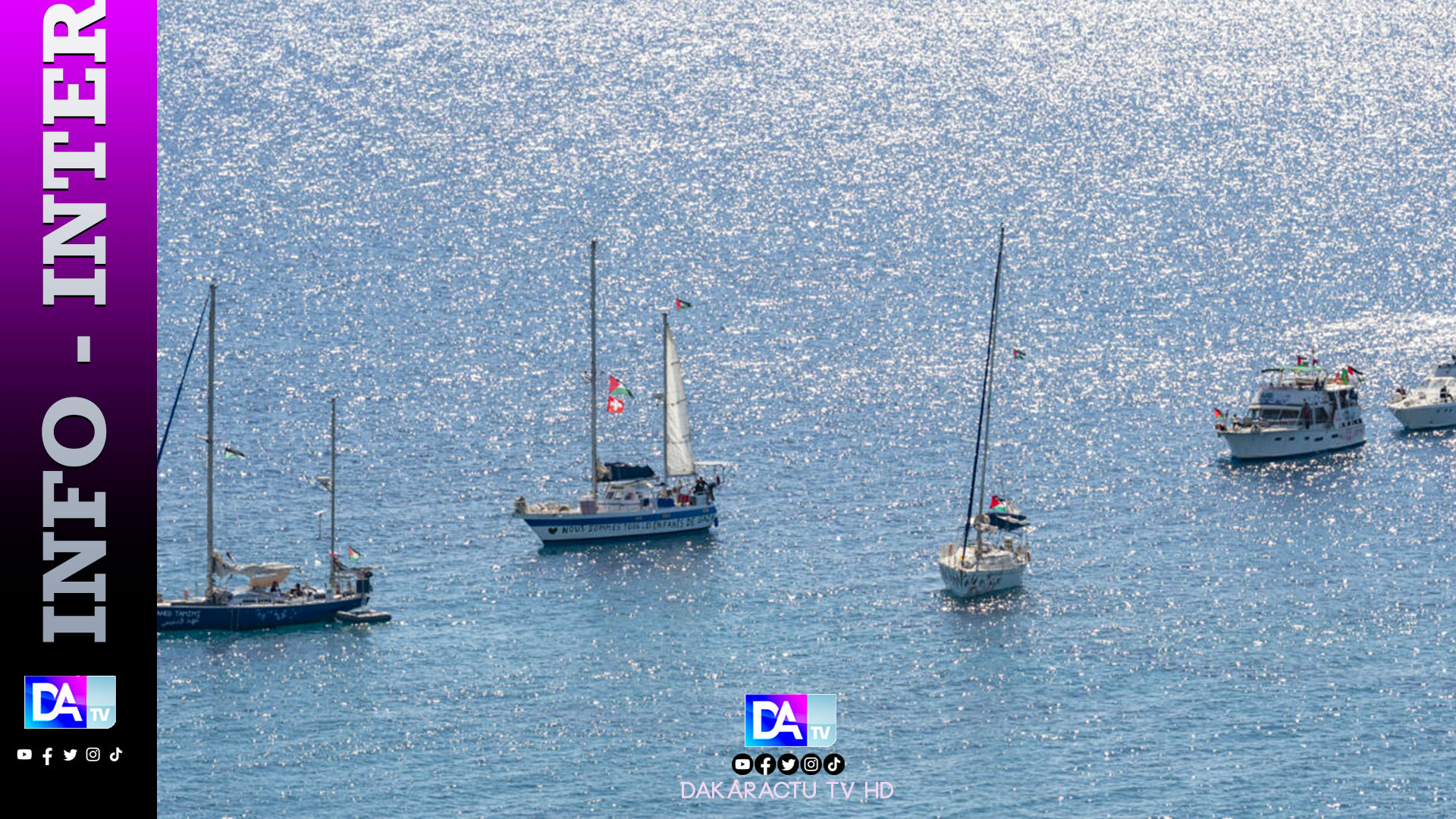 La Marine israélienne a sommé la flottille pour Gaza de changer de cap