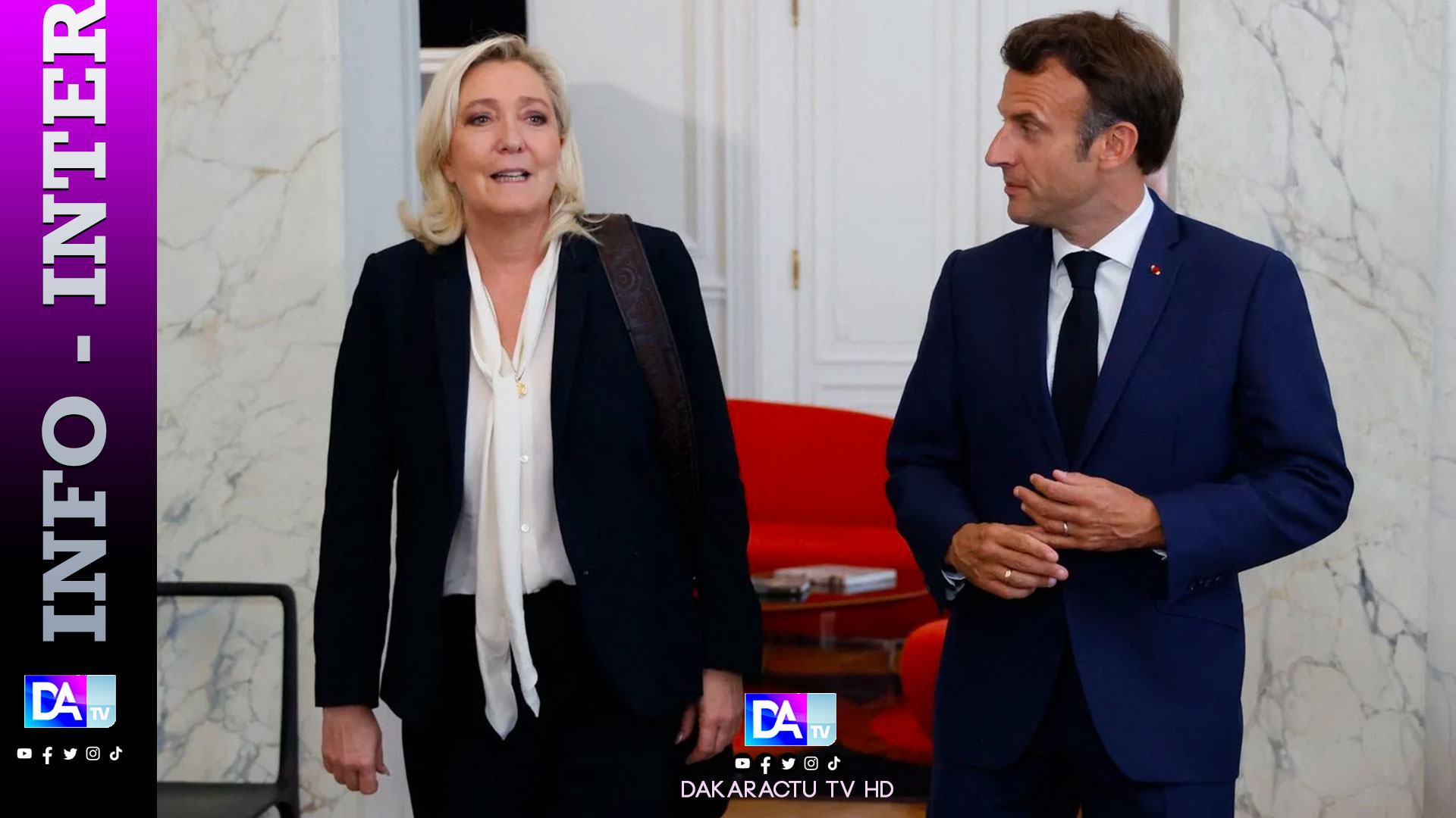La démission de Macron serait "sage", la dissolution "absolument incontournable" (Le Pen)
