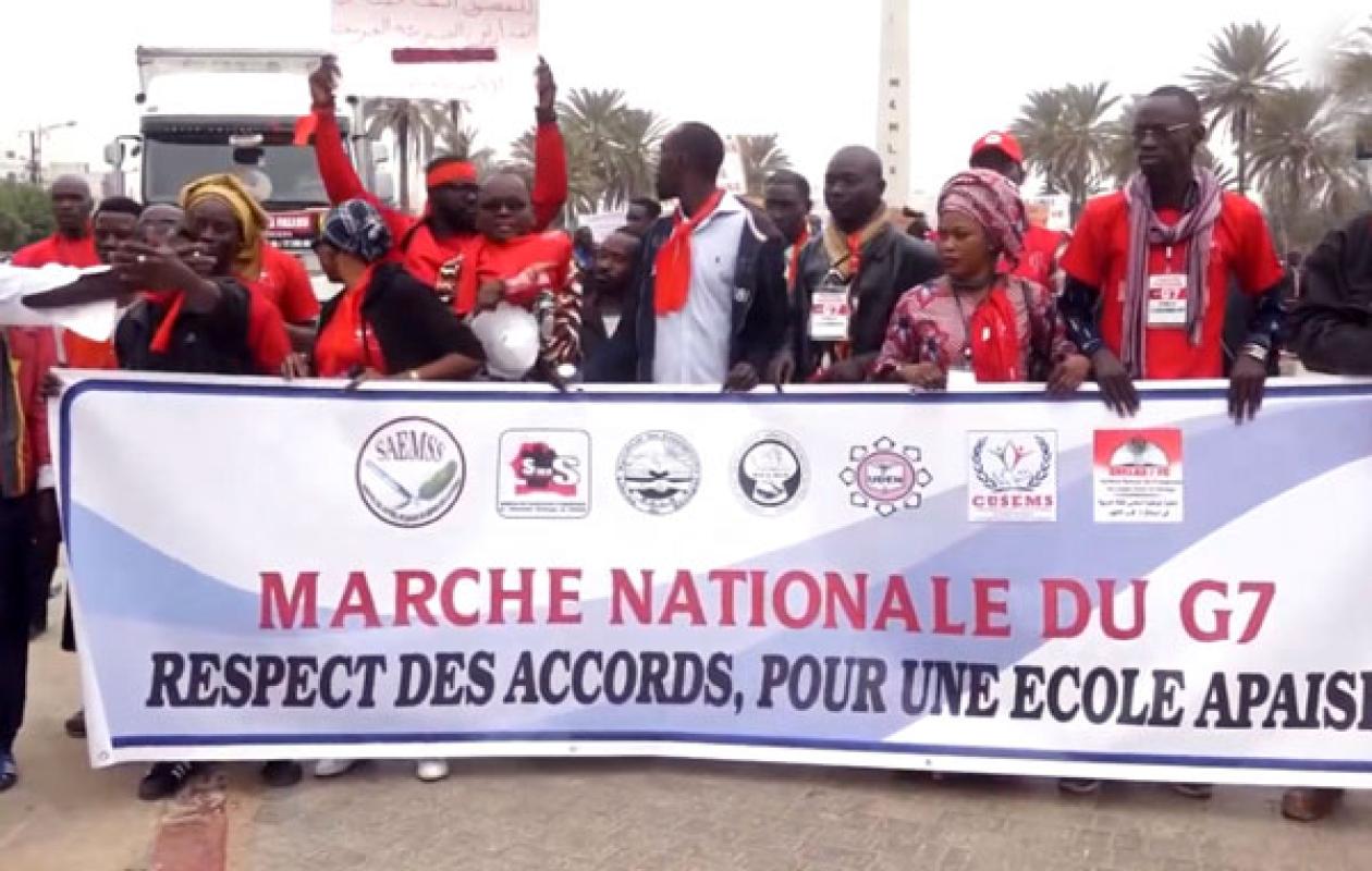 Année scolaire 2025 : le G7 lance son « Octobre rouge » et invite l’État à régler le passif social