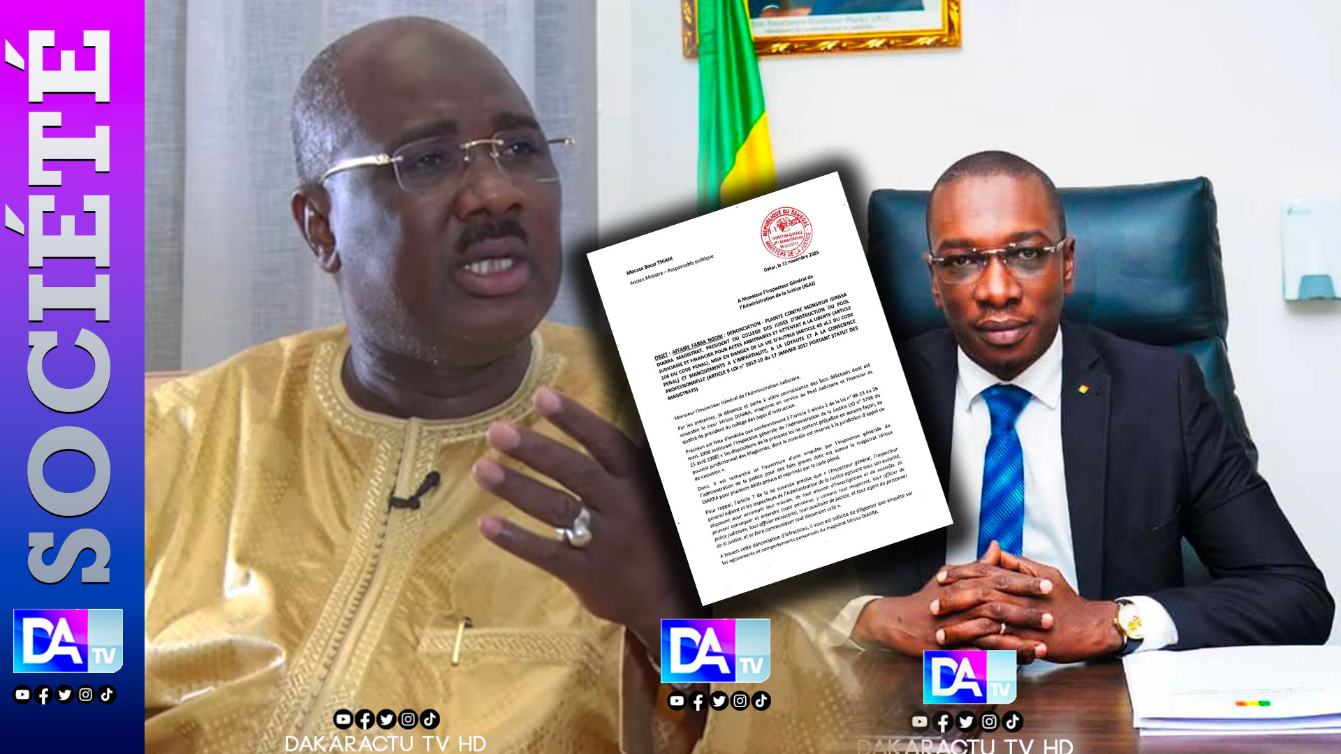 Position du président du collège des juges d’instruction du PJF sur le cas Farba Ngom : Me Moussa Bocar Thiam saisit l’IGAJ d’une plainte