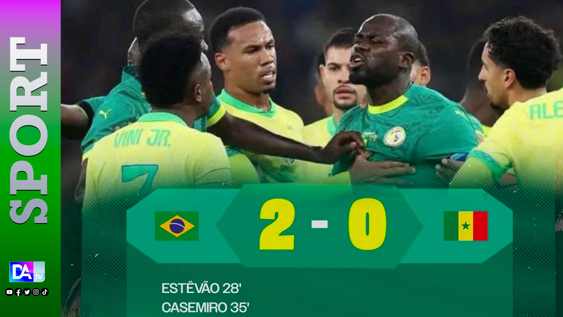 Revanche éclatante / Le Brésil dompte le Sénégal en amical sur un score de 2 buts à 0