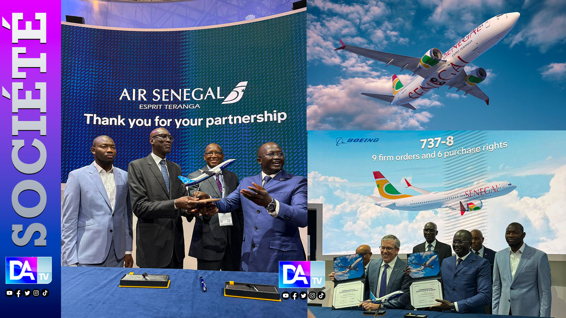 Expansion aéronautique : Air Sénégal s’engage sur sa première commande de Boeing 737 MAX