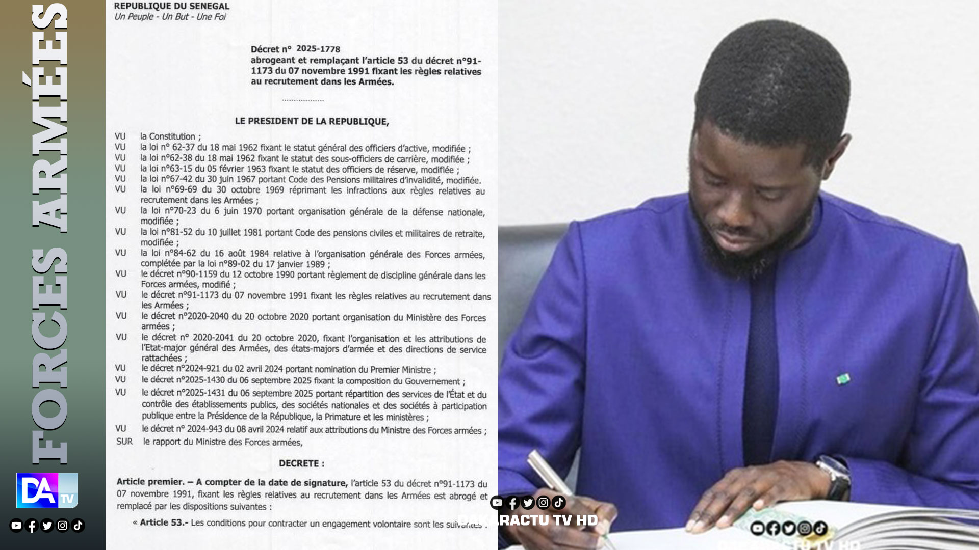 Forces armées : Un nouveau décret fixe les conditions d’engagement des candidats