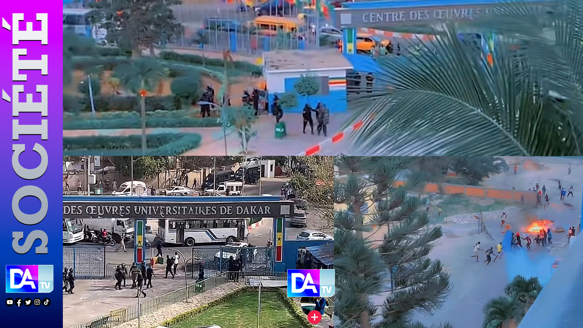 Jour 3 à l’UCAD : le “Mortal Kombat” continue entre étudiants et FDS…sous les tirs de grenades lacrymogènes et jets de projectiles