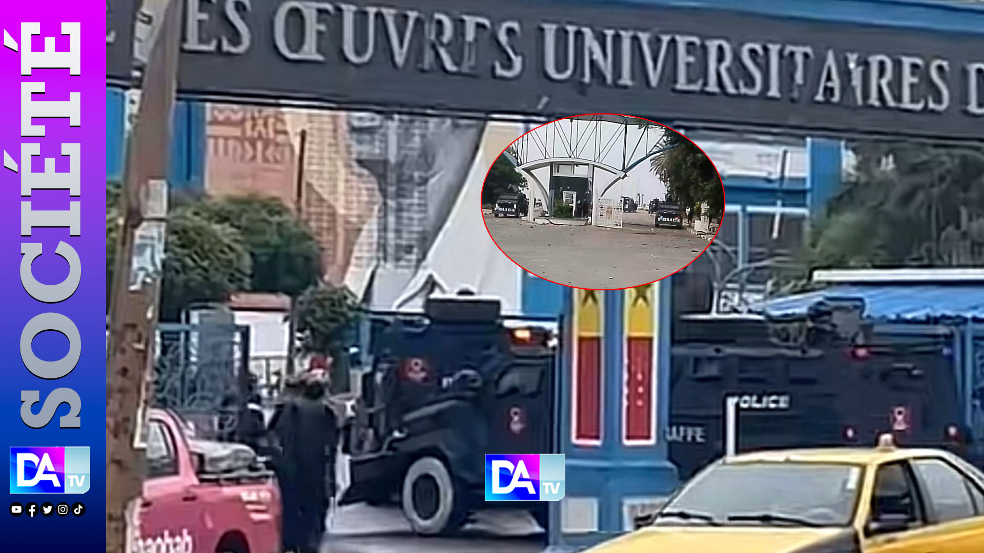 UCAD: Les fourgonnettes franchissent la porte de l’Université ce matin… alerte maximale au campus social