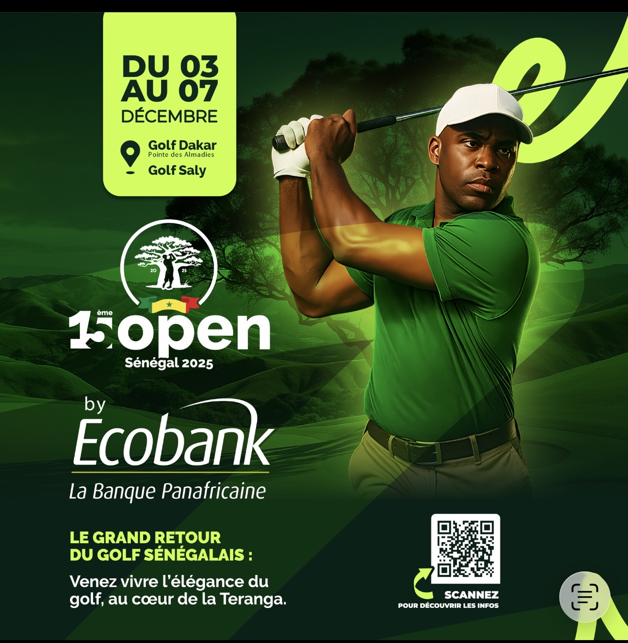 15ᵉ édition de l’Open international de golf : Ecobank soutient le grand retour du golf au Sénégal et mise sur son potentiel économique
