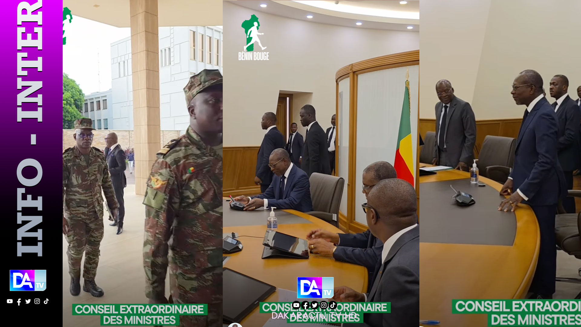 Conseil des ministres extraordinaire après  Tentative de coup de force au Bénin : l’armée loyaliste déjoue une mutinerie dirigée contre le président Talon… Ce que révèle la crise sécuritaire du 7 décembre