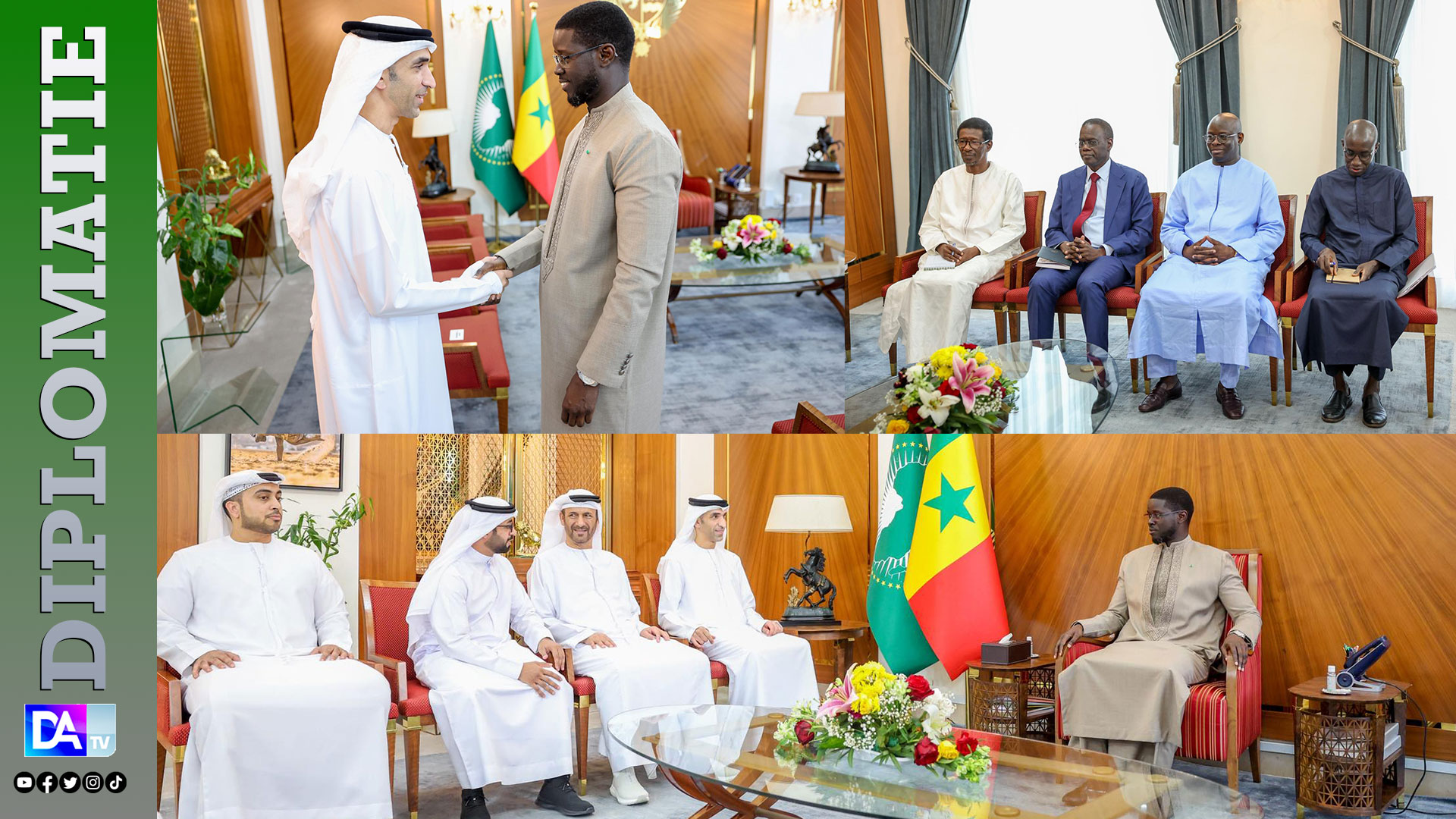 Le PR Diomaye Faye reçoit une délégation des Émirats : agriculture, digitalisation et énergie au cœur des échanges