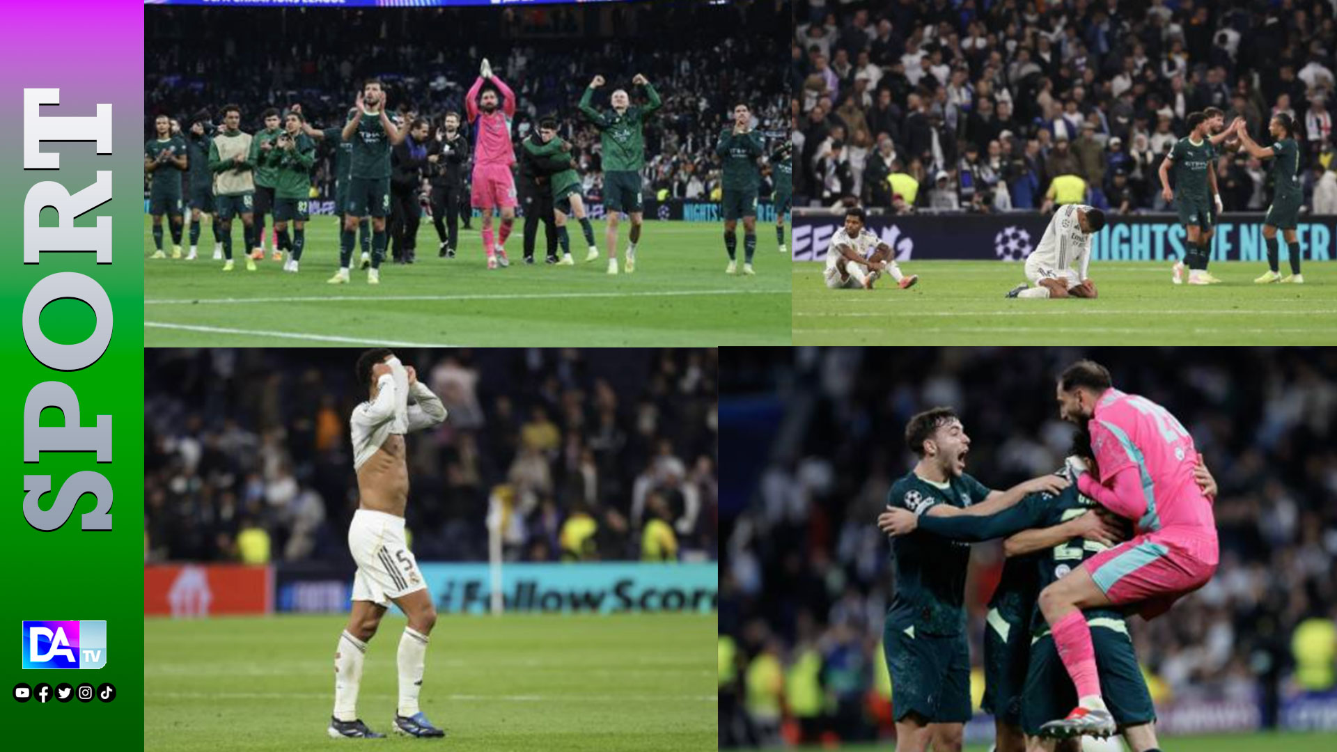 Ligue des champions: sans Mbappé, le Real Madrid battu 2-1 chez lui par Manchester City