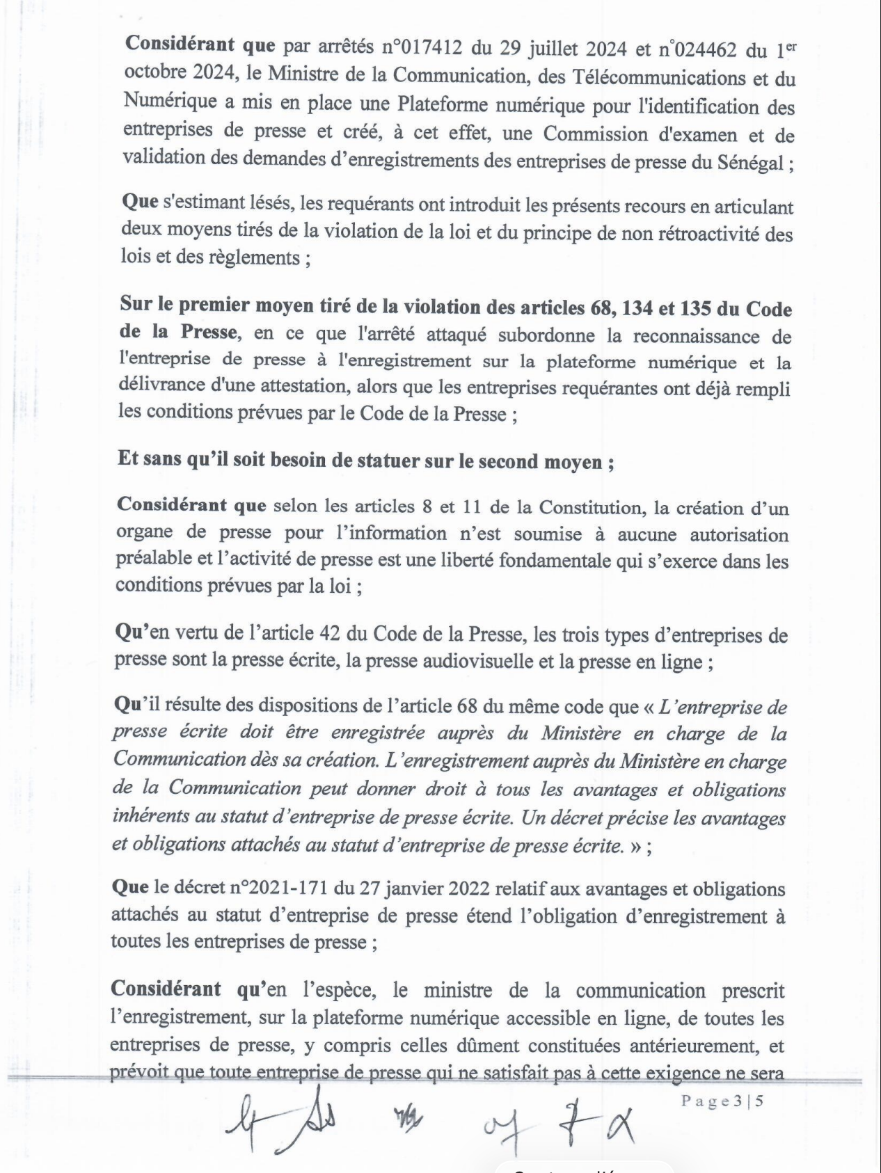 Liberté de la presse - Le ministère de la Communication désavoué : la Cour suprême stoppe la nouvelle plateforme imposée par l’État
