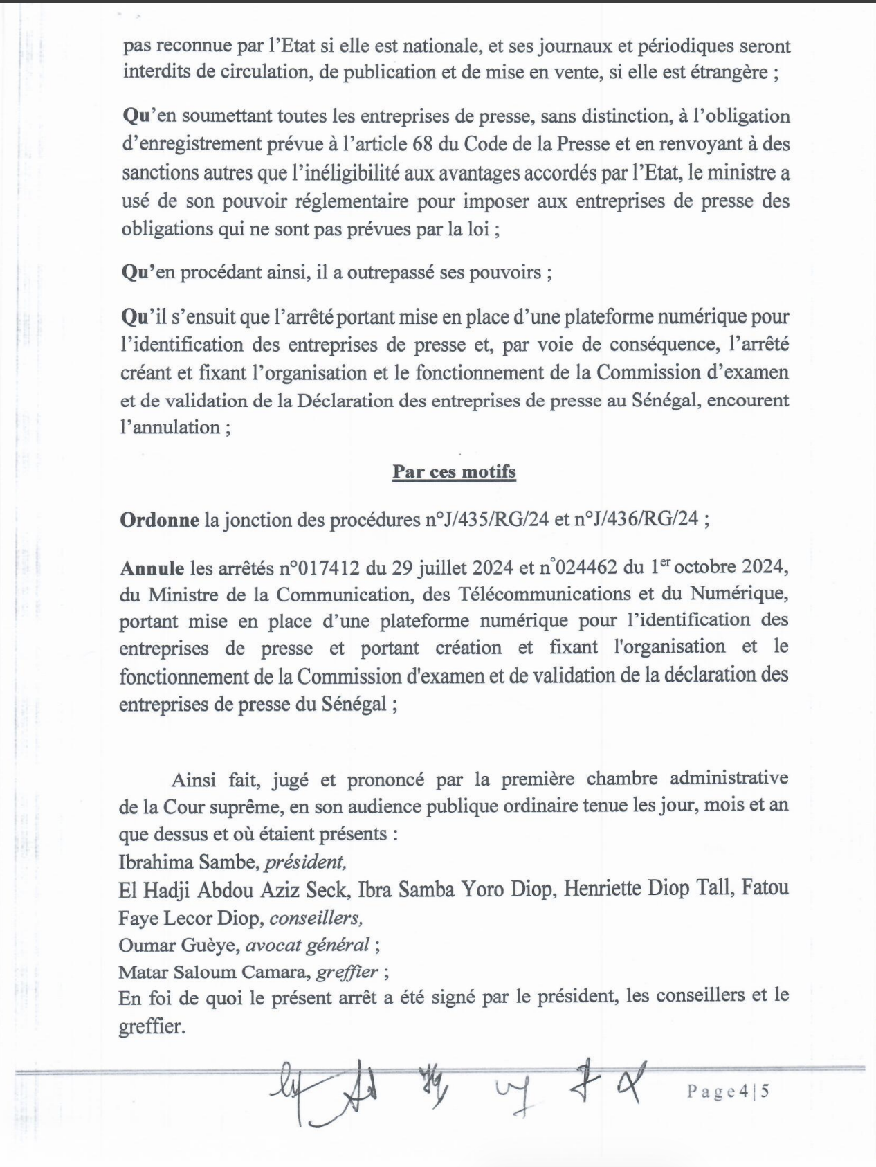 Liberté de la presse - Le ministère de la Communication désavoué : la Cour suprême stoppe la nouvelle plateforme imposée par l’État