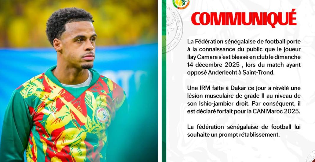 CAN 2025 :/ La FSF constate et déclare le forfait de Ilay Camara