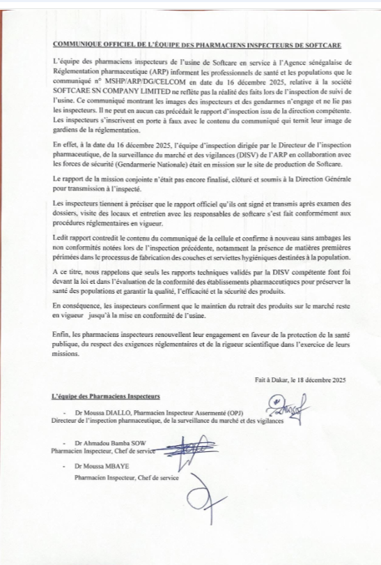 Scandale Softcare : les inspecteurs pharmaceutiques accusent leur direction de déformer les faits