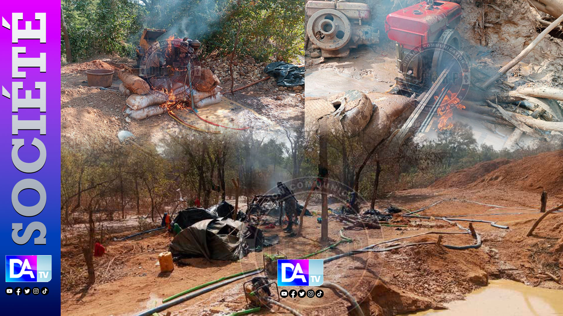 Saraya : démantèlement d’un site d’orpaillage clandestin à Baninkhoto…17 machines cracheuses détruites lors de l’opération