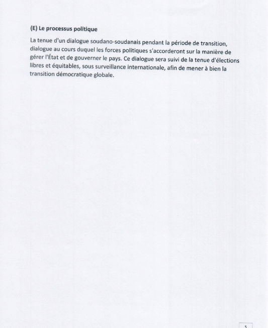 Conflit au Soudan : Le Premier ministre du Soudan, Dr Kamil-El-Tayeb Idriss, présente le plan de paix pour une sortie de crise