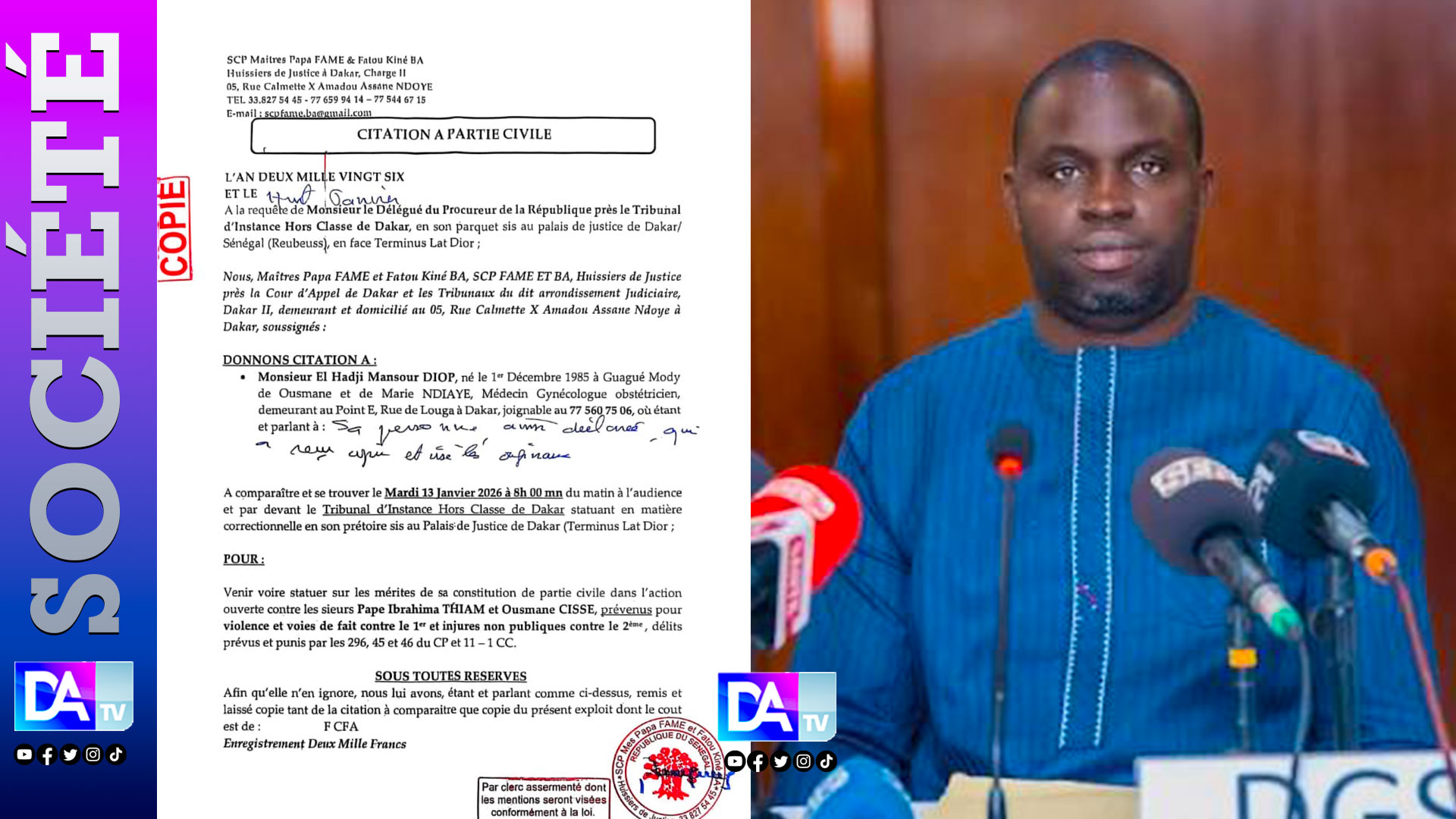 Justice : Le Directeur Général de la Santé cité dans une affaire de harcèlement