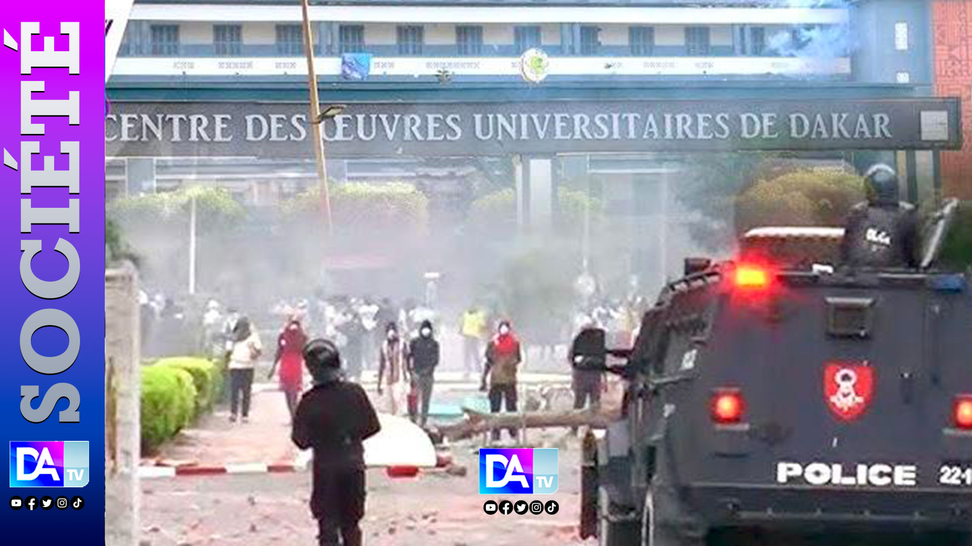 Incidents violents à l’UCAD : 109 étudiants assistés par l’AJAS à la Sûreté Urbaine… d’autres interpellations signalées