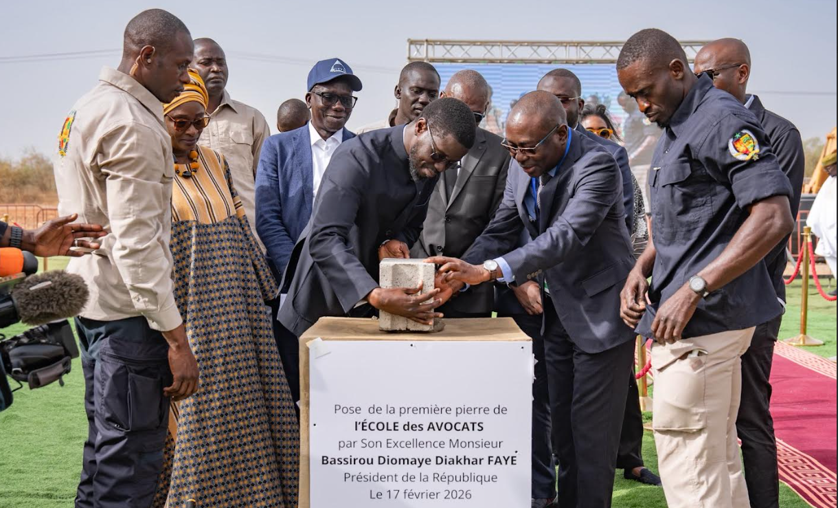 Justice : Le PR Diomaye a procédé à la pose de la 1ère pierre de l'École de Formation du Barreau du Sénégal