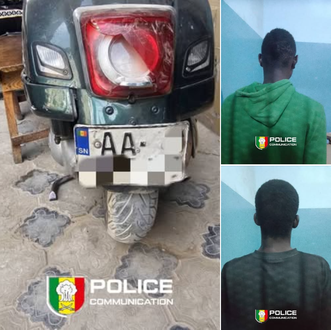 Grand Yoff : deux individus interpellés pour vol de motocyclette par escalade