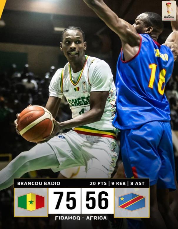 BASKET / ÉLIMINATOIRES MONDIAL QATAR 2027 : LE SÉNÉGAL CONCLUT SA FENÊTRE SUR UNE NOTE POSITIVE FACE À LA RD CONGO (75-56)