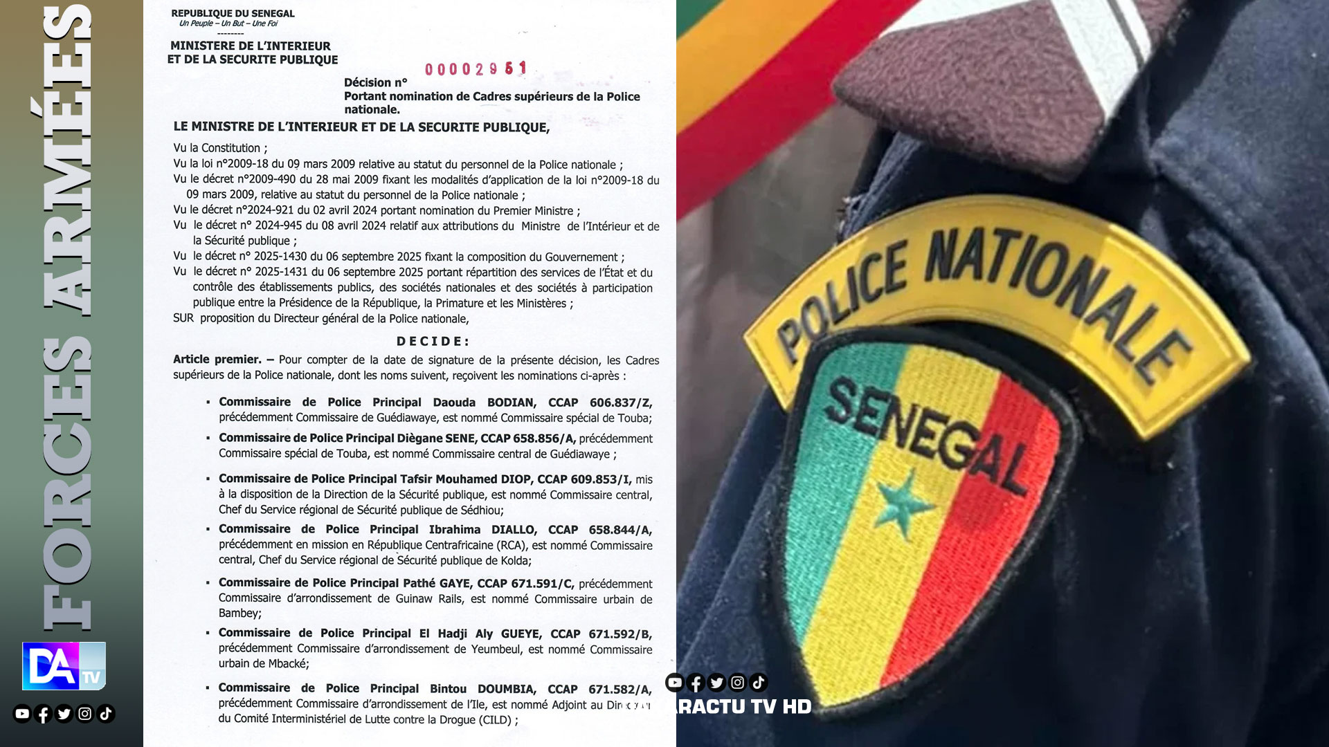 Vaste jeu de chaises musicales à la Police nationale : Une trentaine de commissaires changent de poste