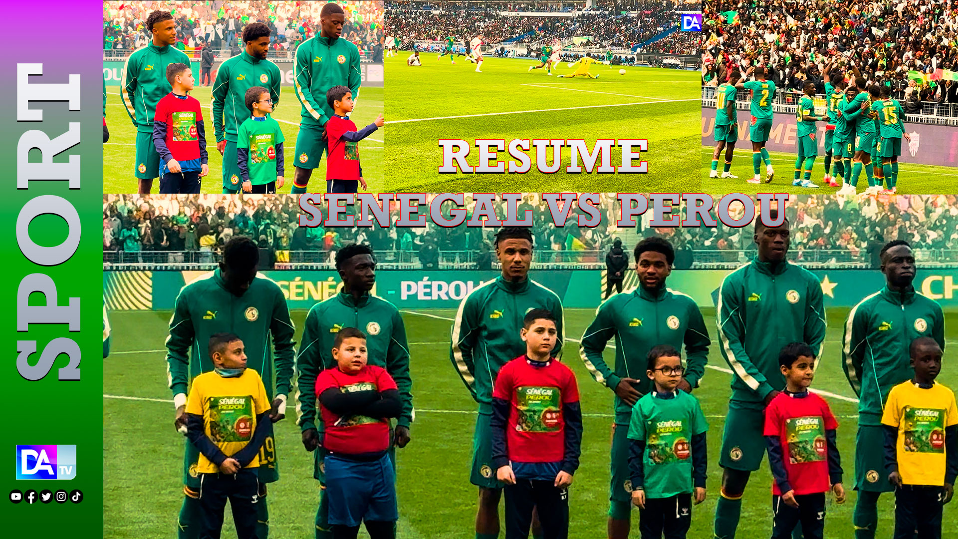 Stade de France : Temps fort du Match Sen vs Pérou…une démonstration de force des Lions, Jackson et Sarr assomment les Péruviens (2-0)