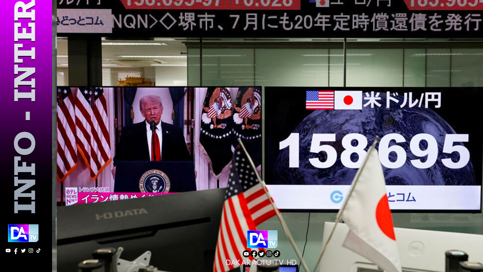 Le pétrole grimpe et les marchés asiatiques chutent après l'allocution de Trump