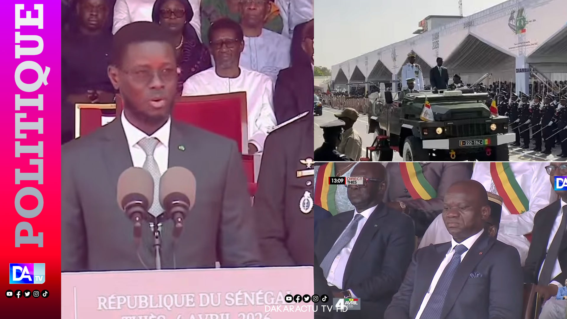 Défilé du 4 avril à Thiès: " Nous avons assisté à un défilé impeccable"( Président Diomaye).