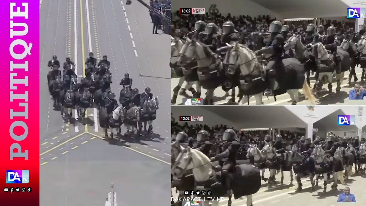 Thiès : passage de la caravane montée de la gendarmerie nationale avec 105 chevaux