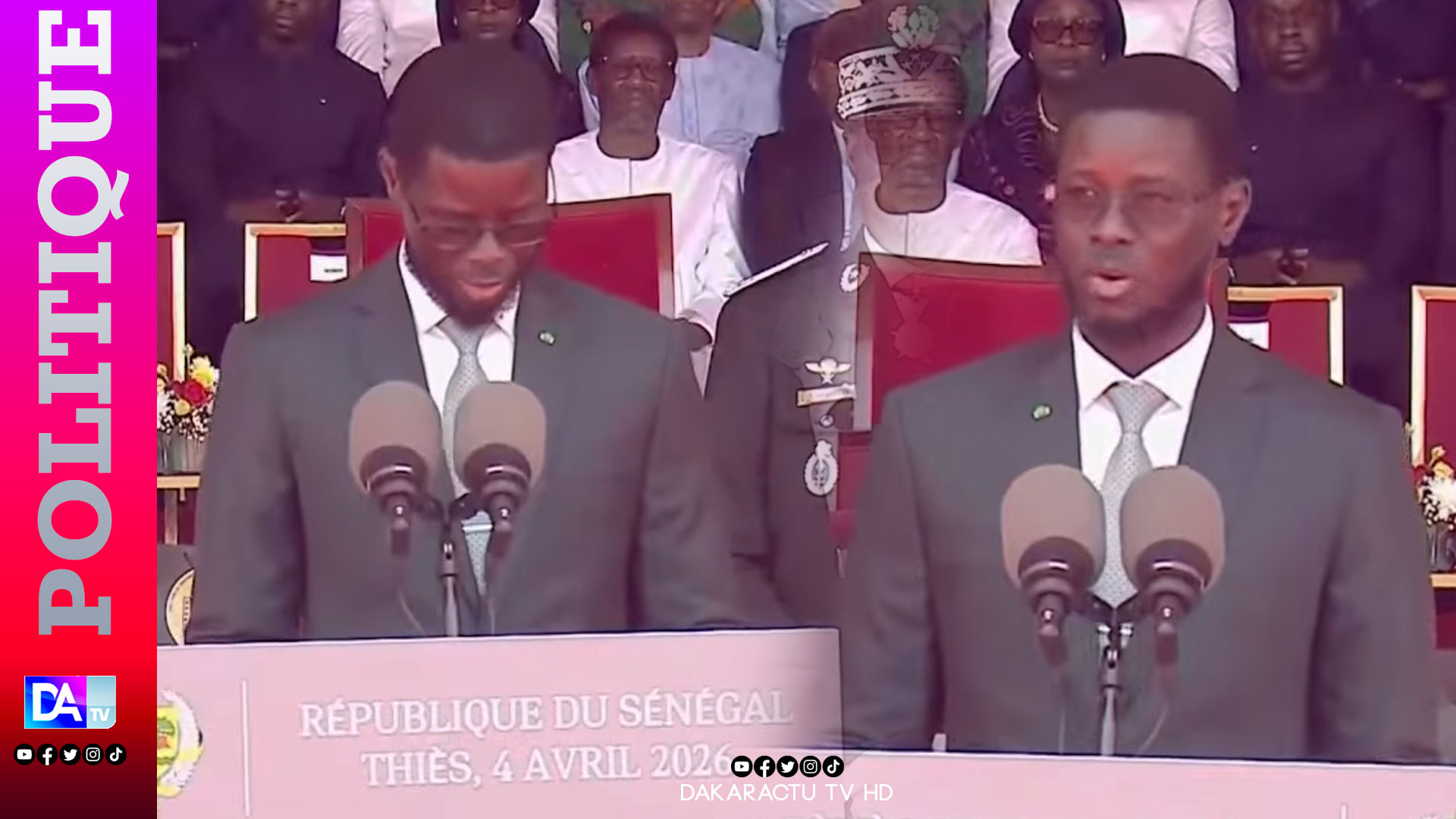 4 Avril 2026 : « Nous célébrons cette fête d’indépendance comme un moment de concorde et d’introspection dans la cohésion » ( BDF)