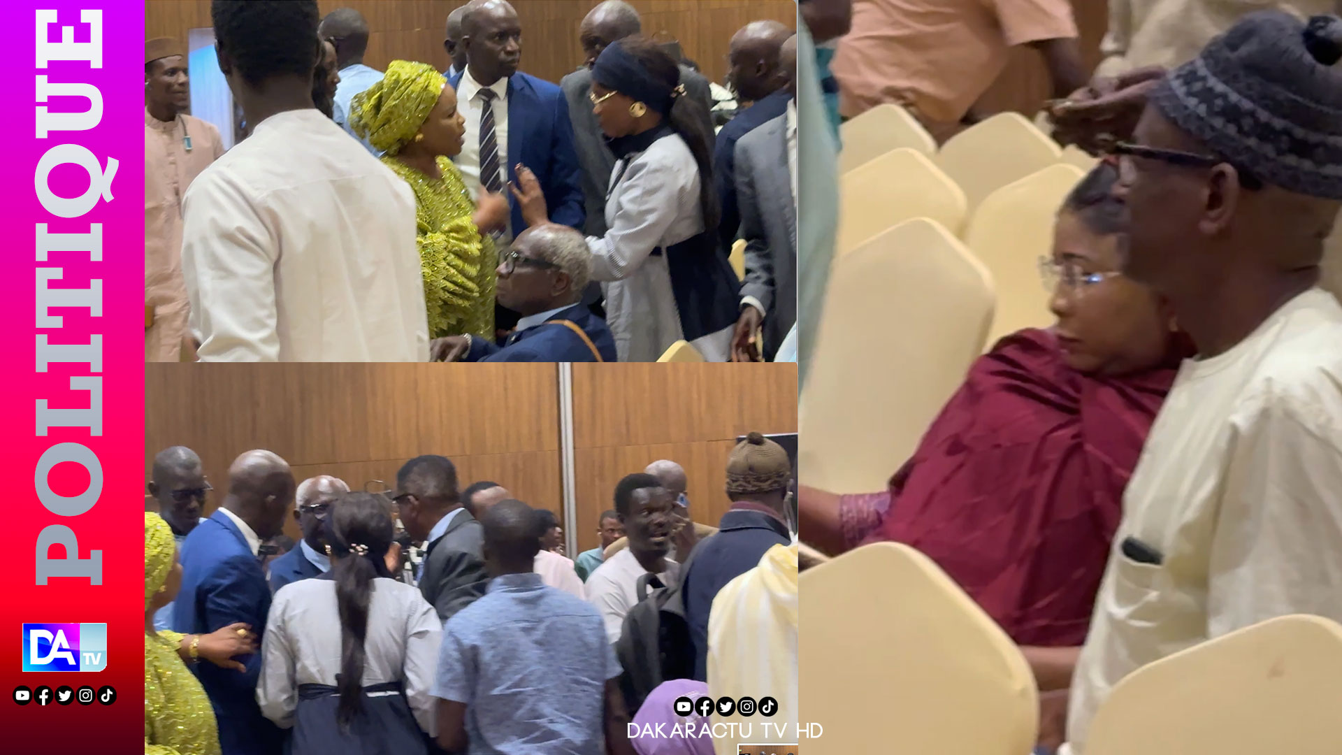 Rencontre avec les partis politiques : Les travaux suspendus après une altercation entre un membre de la coalition Diomaye Président et Mame Diarra Fam