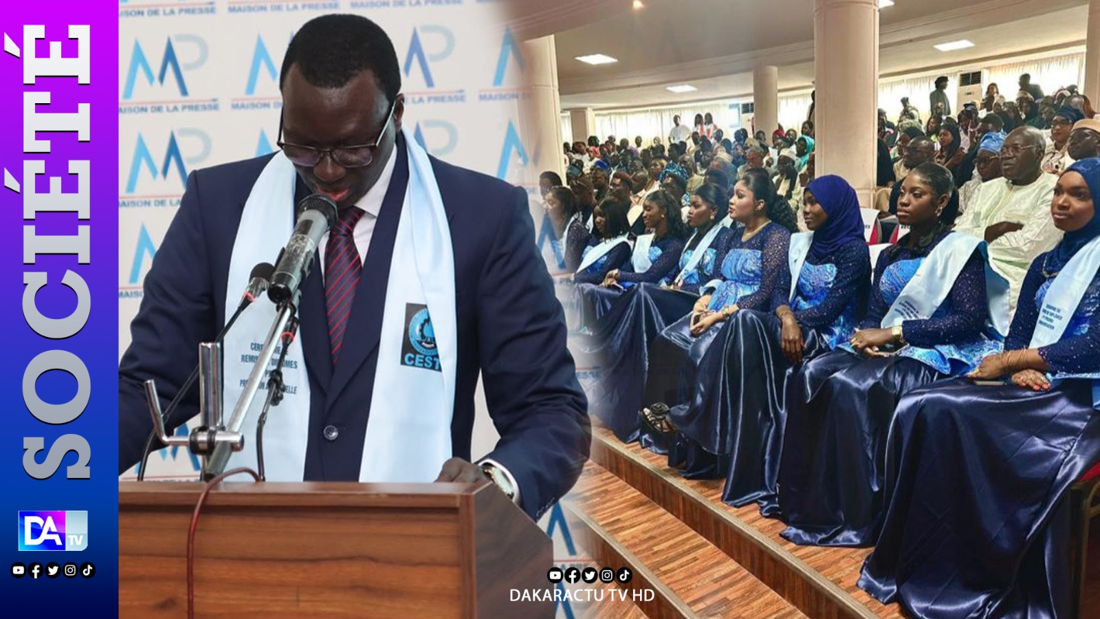 CESTI : la première promotion Communication et Production audiovisuelle célébrée sous le parrainage de Malick Magueye Diaw