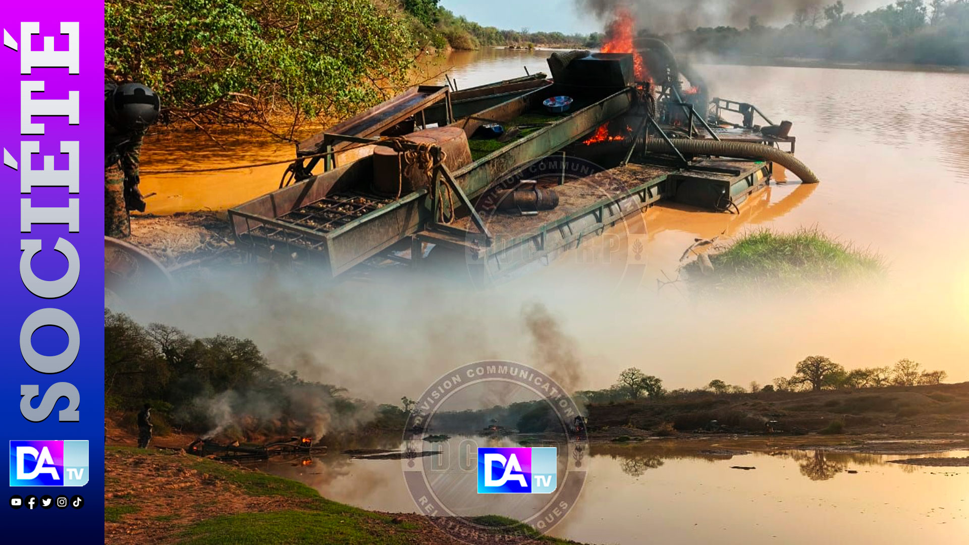 Exploitation illégale des ressources : dix machines drague détruites lors d’une opération anti-orpaillage à Missira Sirimana