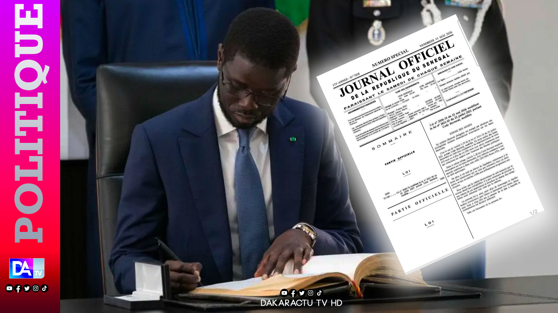 Sénégal : Bassirou Diomaye Faye promulgue la réforme du Code électoral…les règles d’inéligibilité revues et encadrées