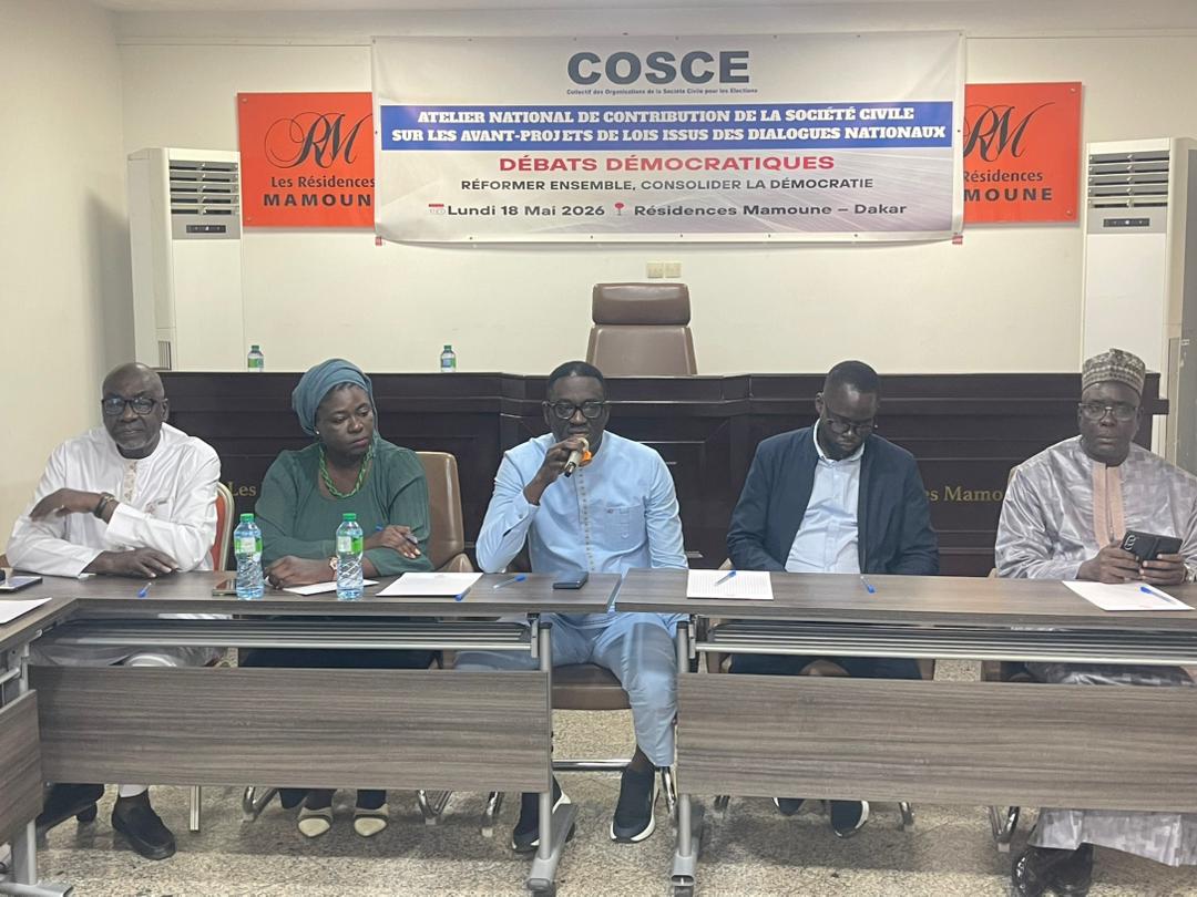 Atelier sur les réformes institutionnelles : le COSCE appelle à une participation massive au dialogue national