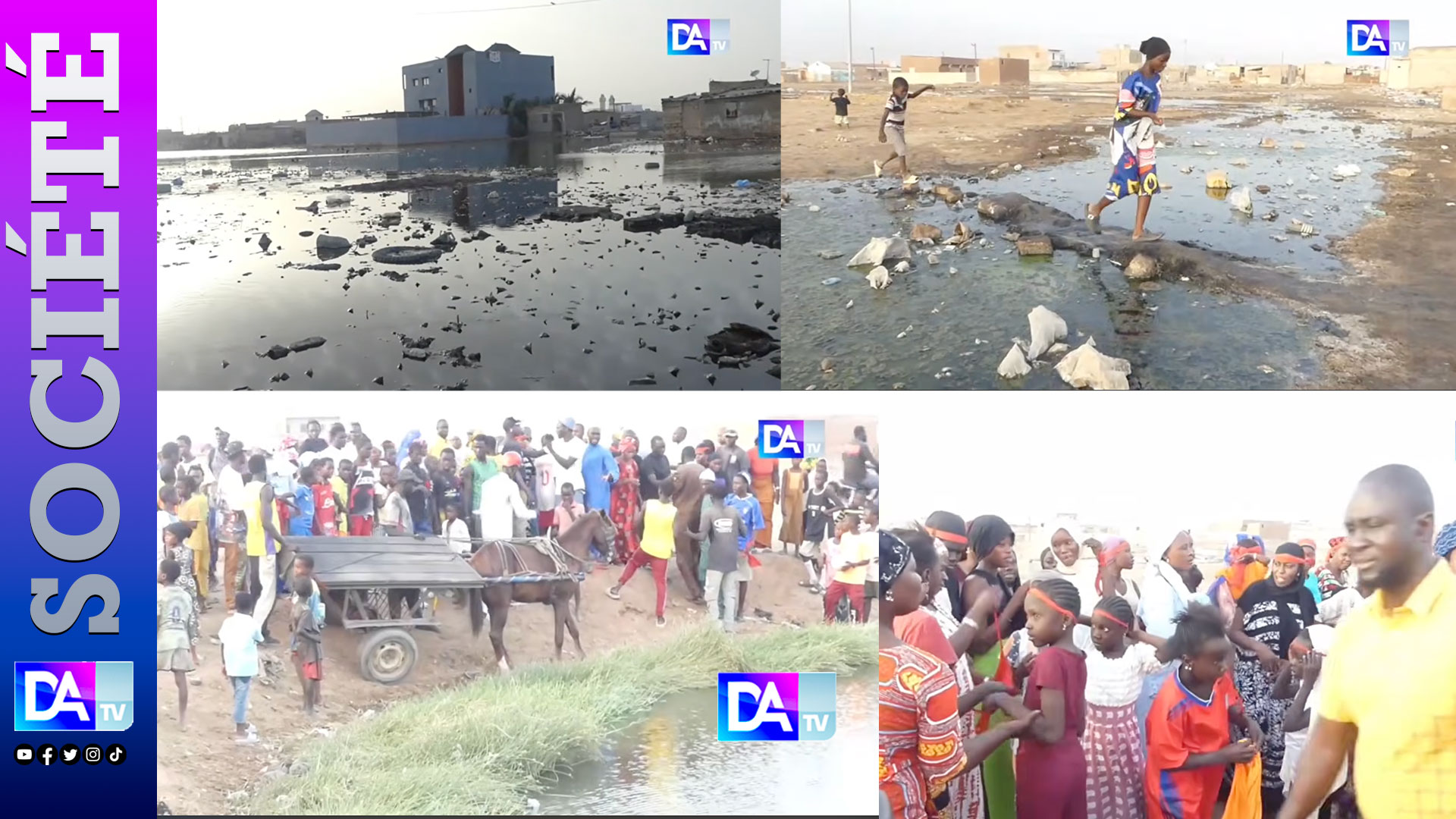 Kahone : Les habitants de Kanda Amady Diakho en brassards rouges pour protester contre le ruissellement des eaux usées...