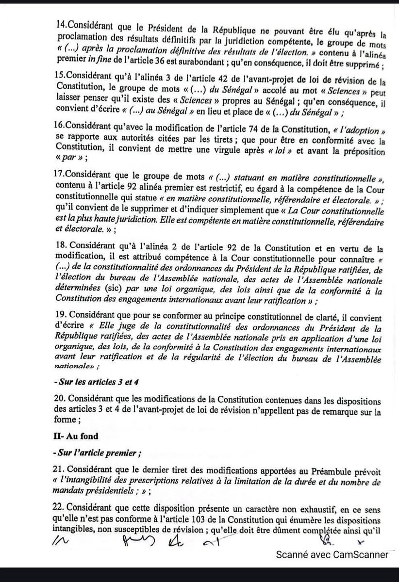 Révision de la constitution : Ce que dit le conseil constitutionnel
